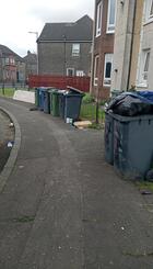 17 knockhill rd bins on pavement.